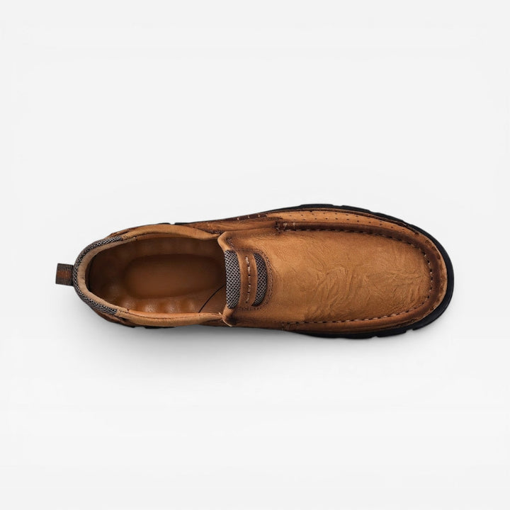 Men's Genuine Leather Ankle Boots – Comfortable Slip On Smart Casual Shoes