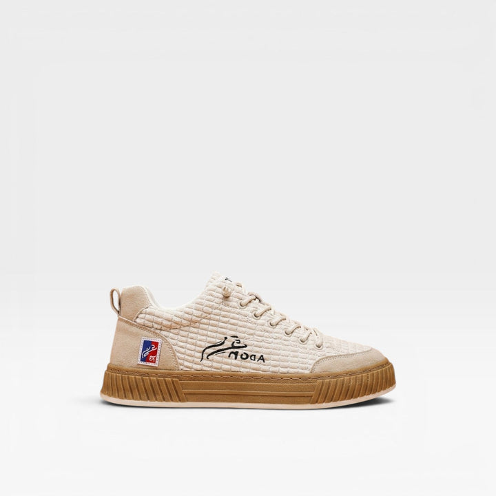 Men's Casual Textured Sneakers – Lace Up Low Top Skate Style Trainers for Everyday Wear