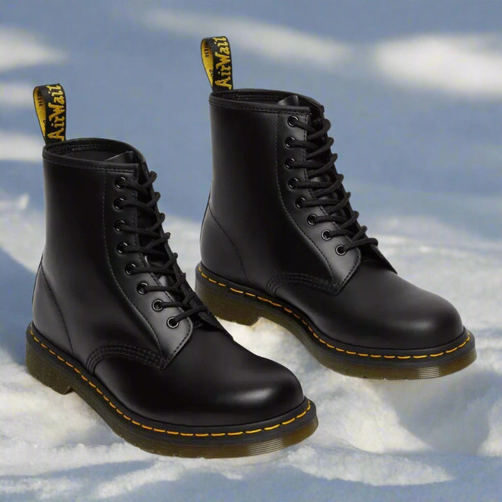 Women's Leather Combat Boots – Classic Lace Up Ankle Boots