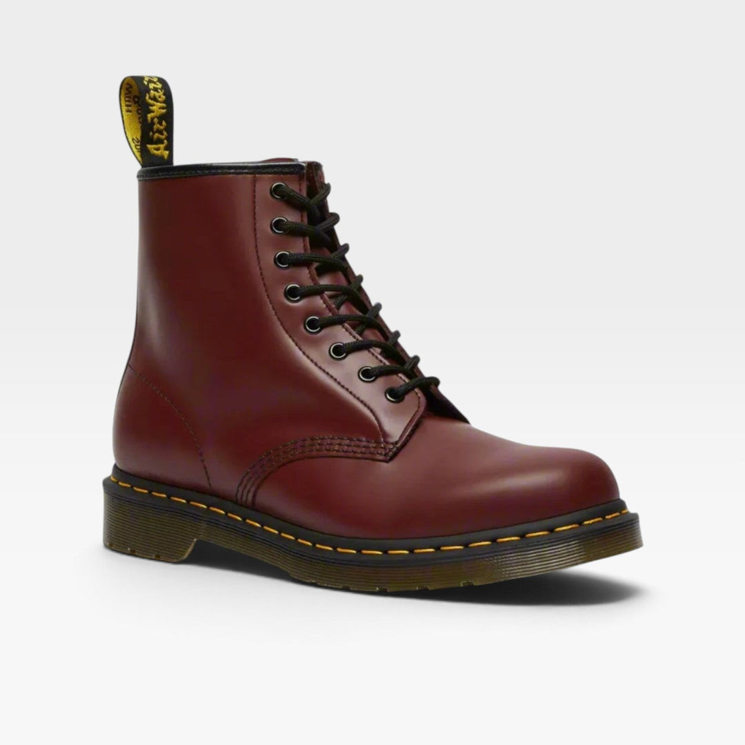 Women's Leather Combat Boots – Classic Lace Up Ankle Boots