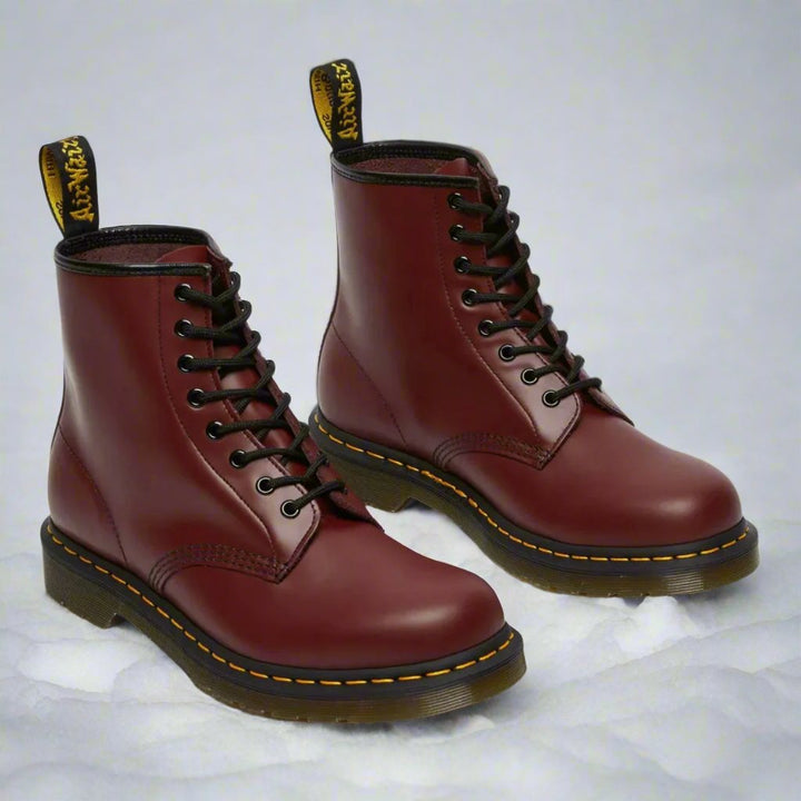Women's Leather Combat Boots – Classic Lace Up Ankle Boots