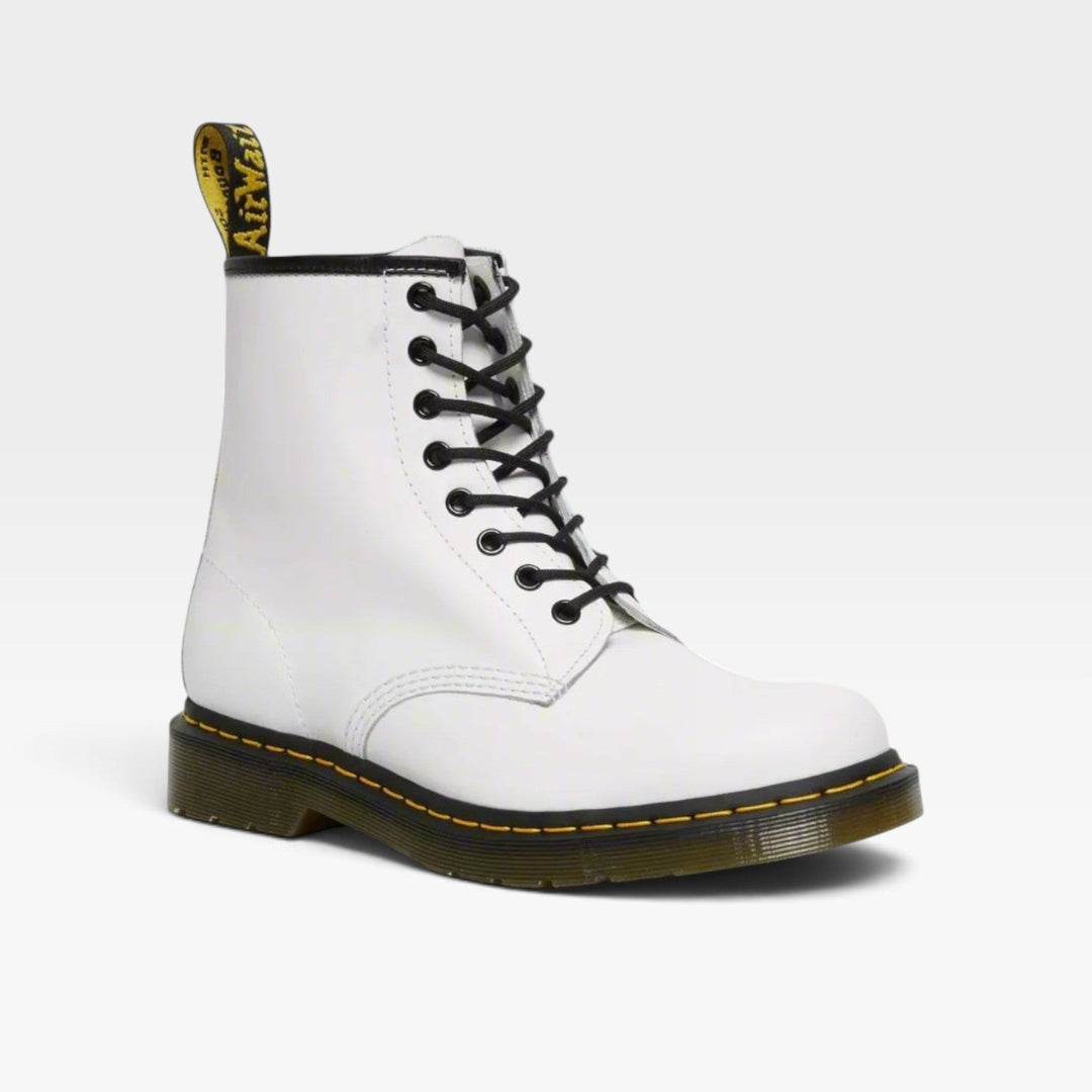 Women's Leather Combat Boots – Classic Lace Up Ankle Boots