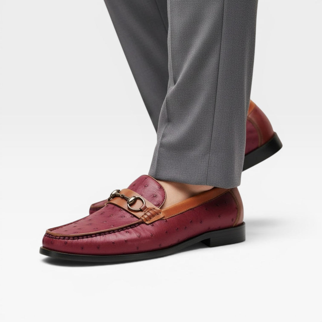 Men's Genuine Leather Bit Loafers – Classic Slip On Smart Dress Shoes