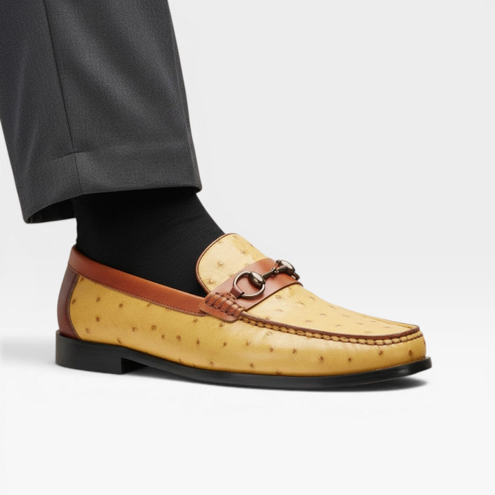 Men's Genuine Leather Bit Loafers – Classic Slip On Smart Dress Shoes