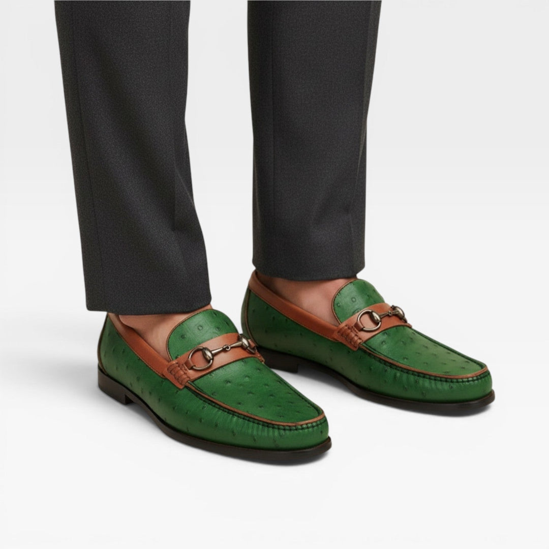 Men's Genuine Leather Bit Loafers – Classic Slip On Smart Dress Shoes