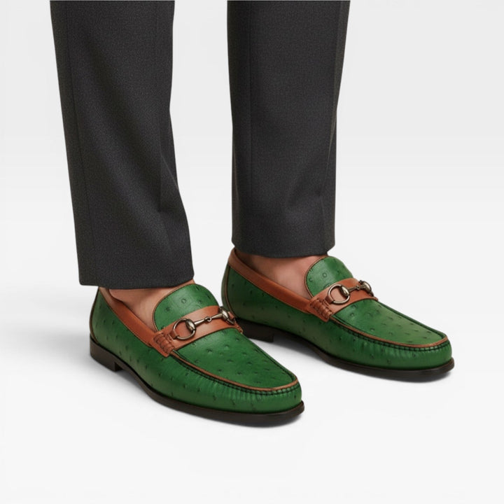 Men's Genuine Leather Bit Loafers – Classic Slip On Smart Dress Shoes