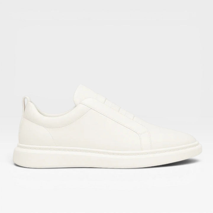 Men's Genuine Leather Slip On Trainers – Minimalist Smart Casual Sneakers