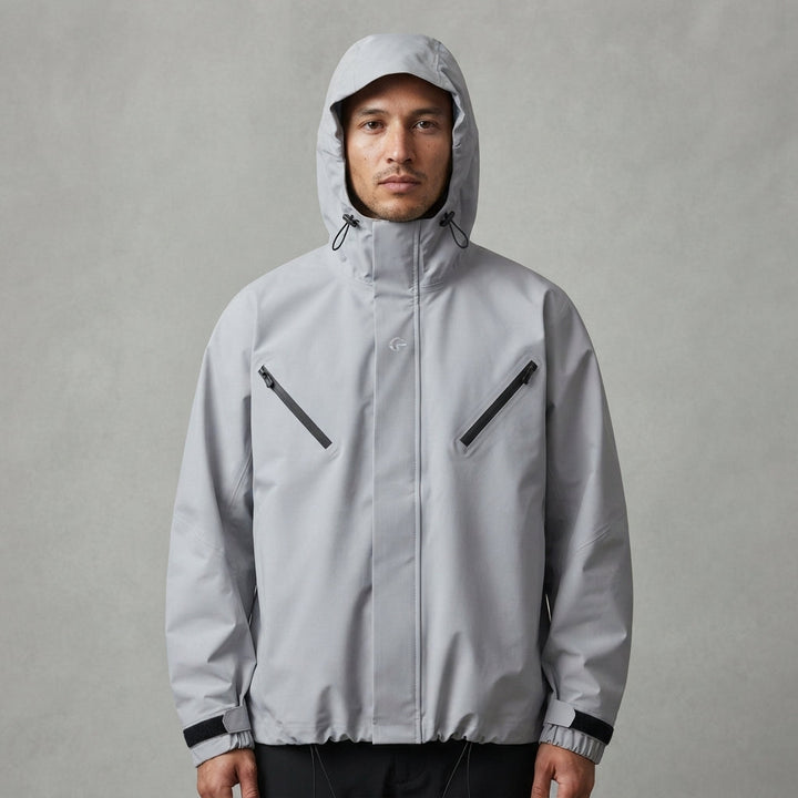 Men’s Hooded Windbreaker Jacket Casual Outdoor Zip Up Outerwear