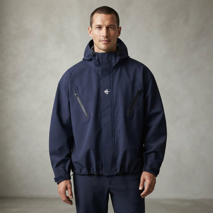Men’s Hooded Windbreaker Jacket Casual Outdoor Zip Up Outerwear