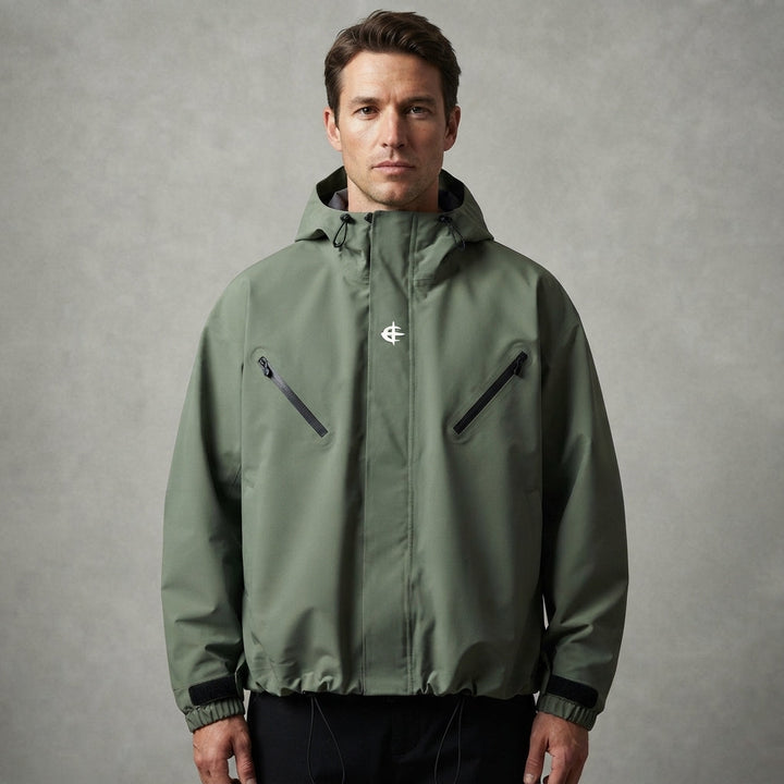 Men’s Hooded Windbreaker Jacket Casual Outdoor Zip Up Outerwear