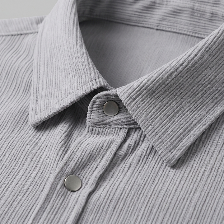 Men's Autumn Textured Long Sleeve Shirt