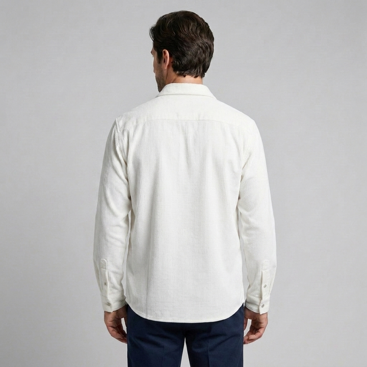 Men's Autumn Textured Long Sleeve Shirt