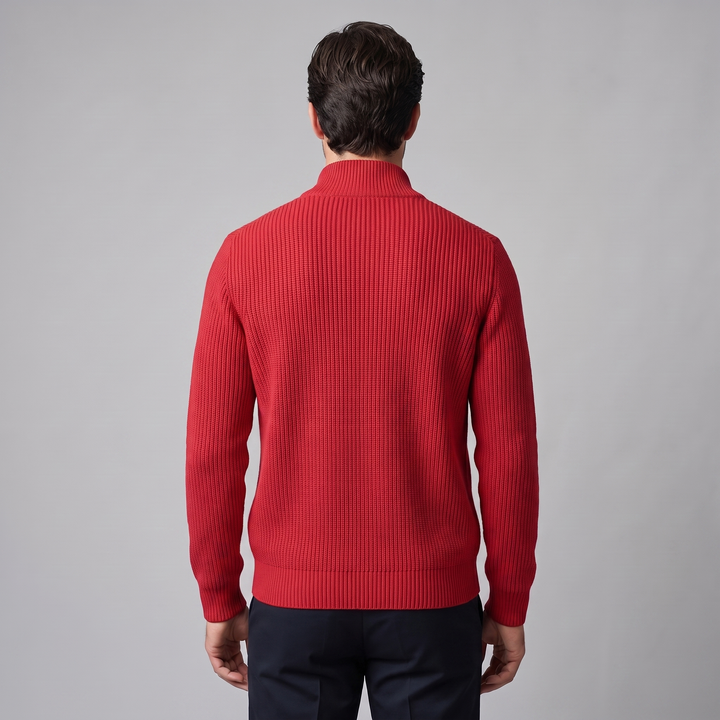 Men's Ribbed Full-Zip Knit Cardigan