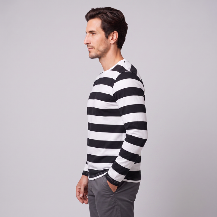 Men's Stripe Long Sleeve Shirt