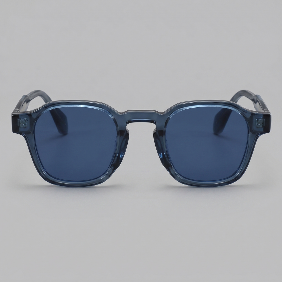 Men's Vintage Square Sunglasses with Dark Lenses