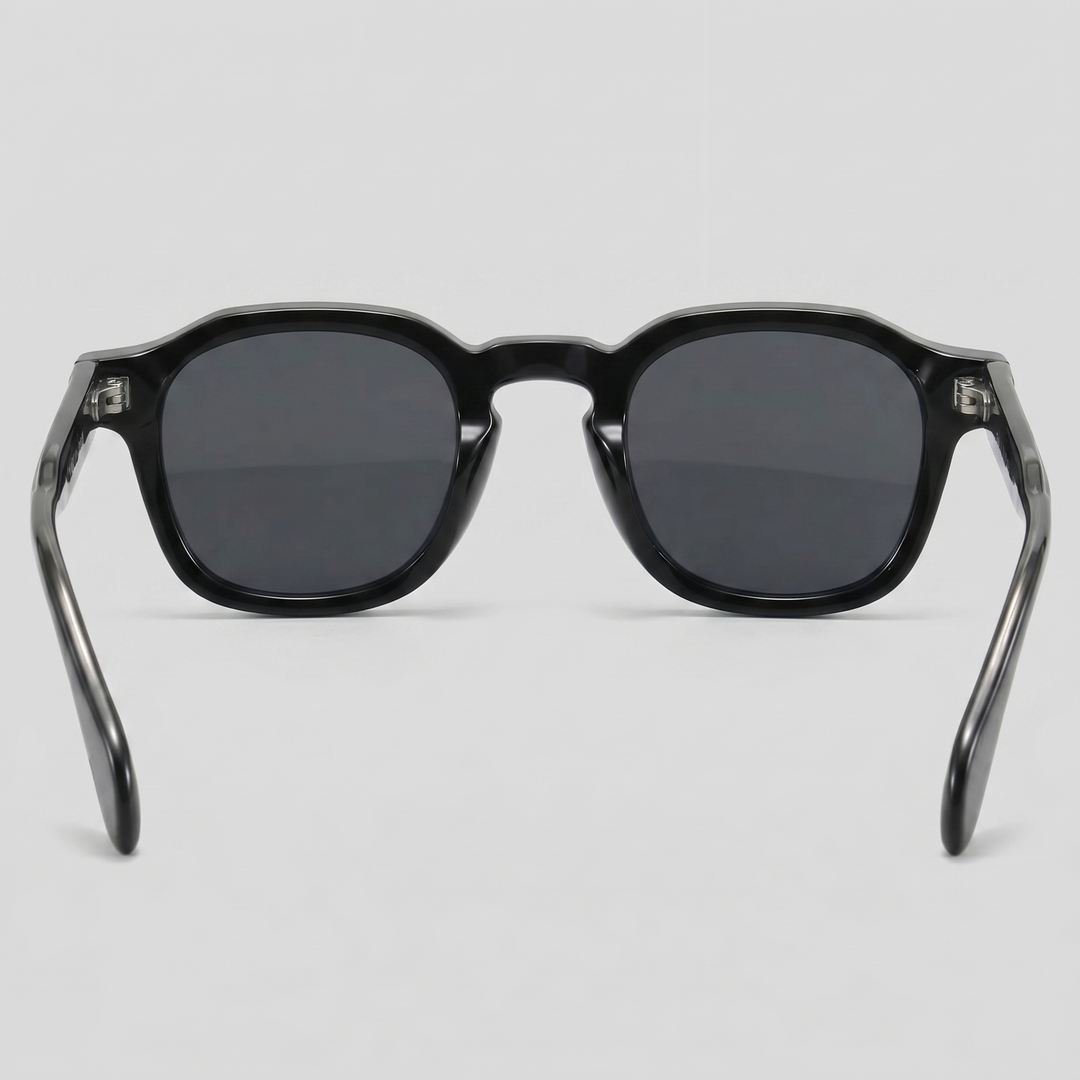 Men's Vintage Square Sunglasses with Dark Lenses