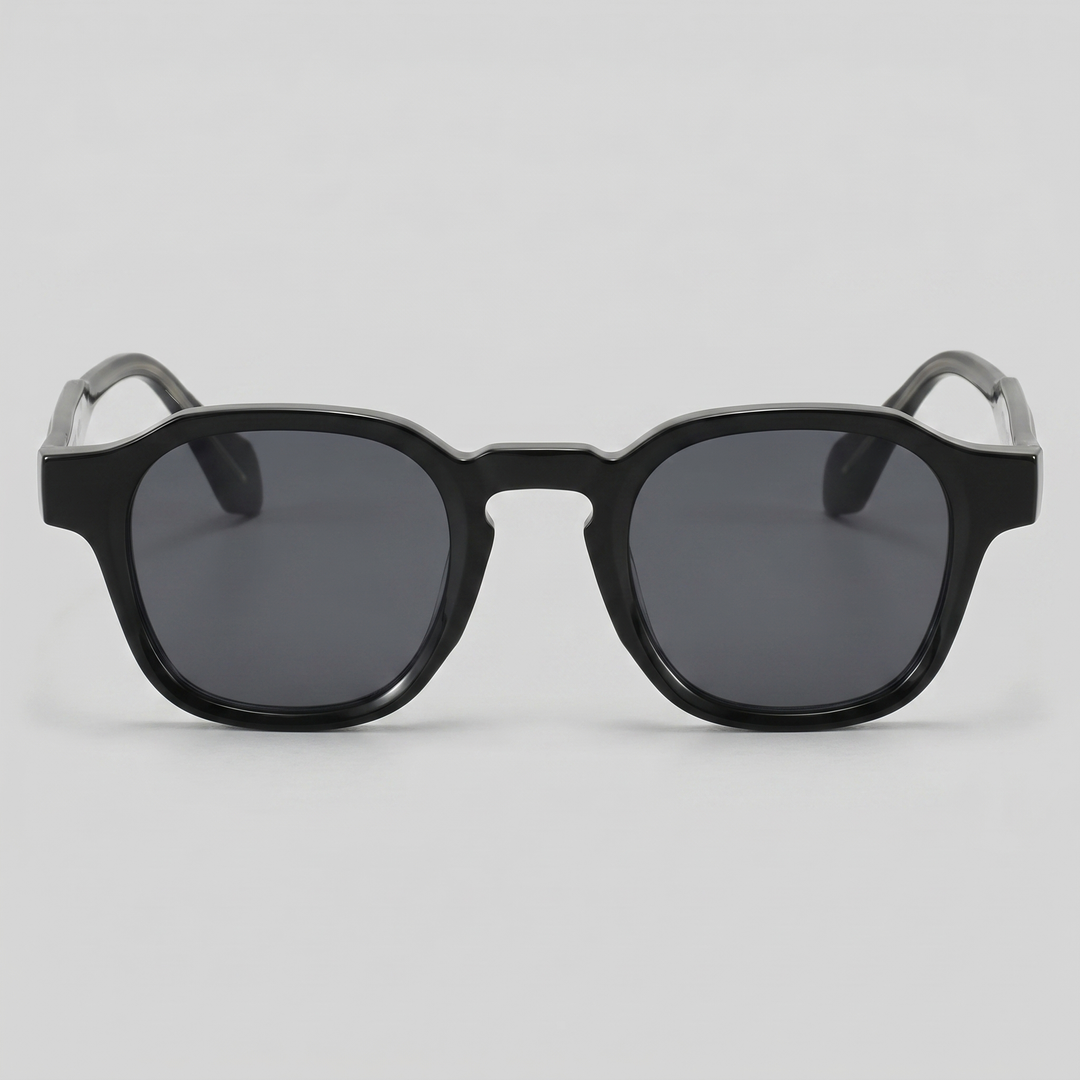 Men's Vintage Square Sunglasses with Dark Lenses