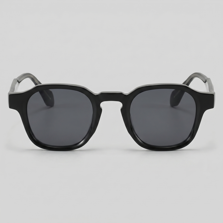 Men's Vintage Square Sunglasses with Dark Lenses