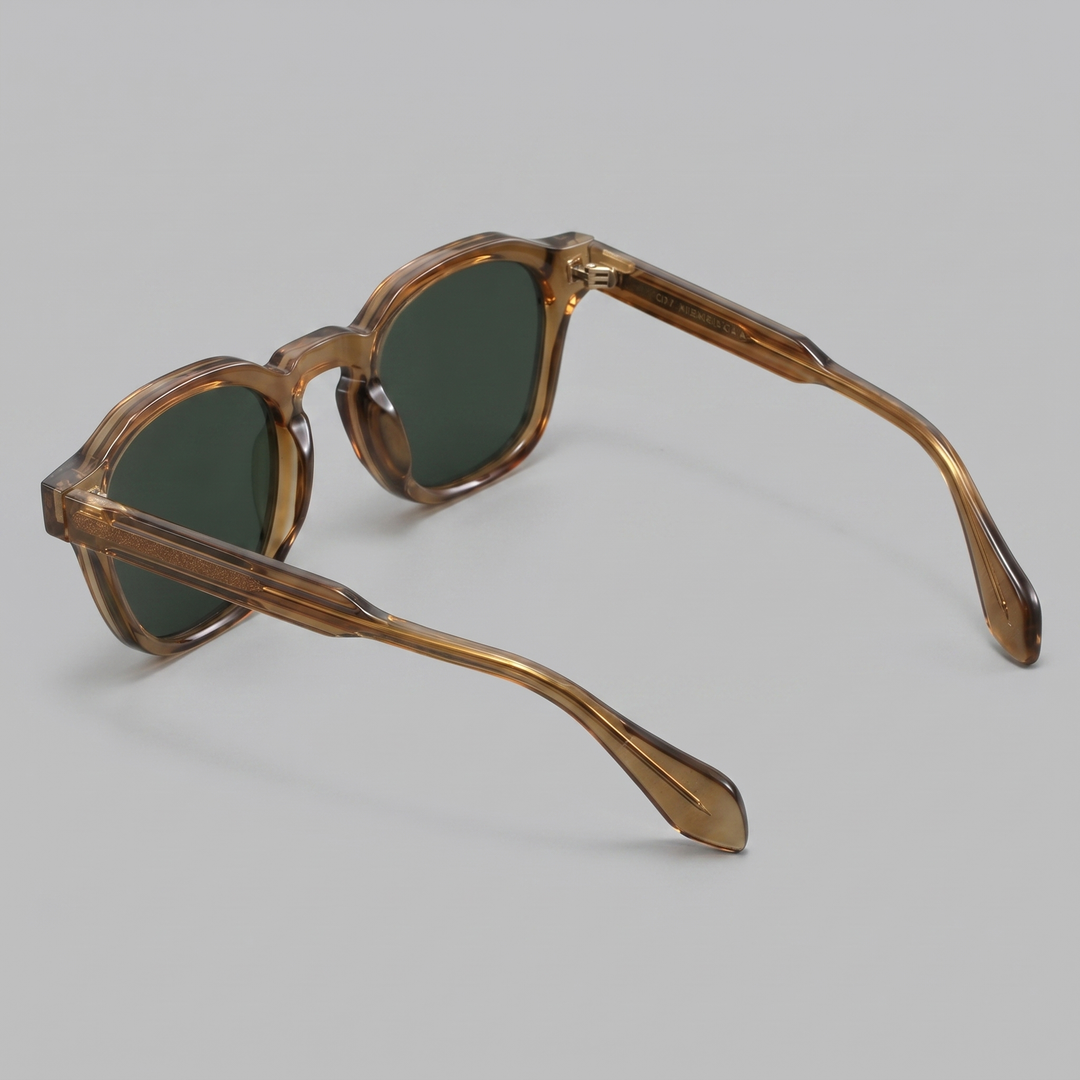 Men's Vintage Square Sunglasses with Dark Lenses
