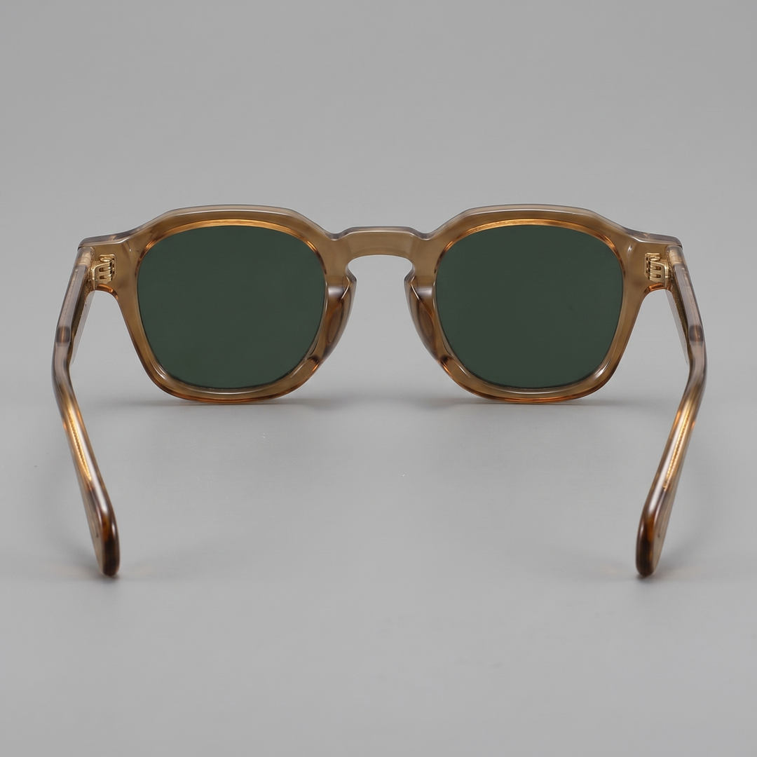 Men's Vintage Square Sunglasses with Dark Lenses
