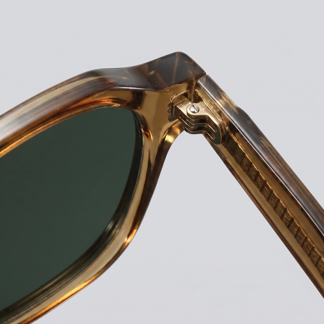Men's Vintage Square Sunglasses with Dark Lenses