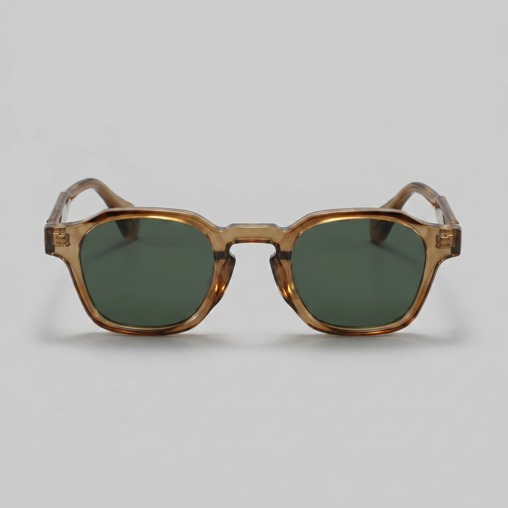 Men's Vintage Square Sunglasses with Dark Lenses