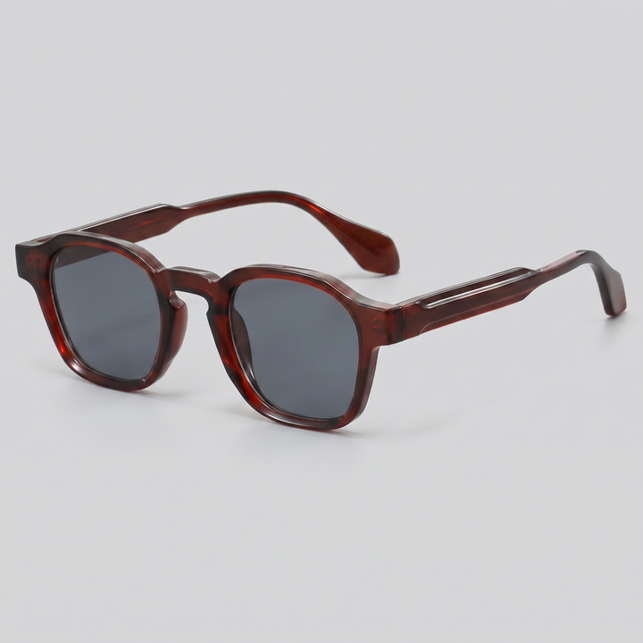 Men's Vintage Square Sunglasses with Dark Lenses