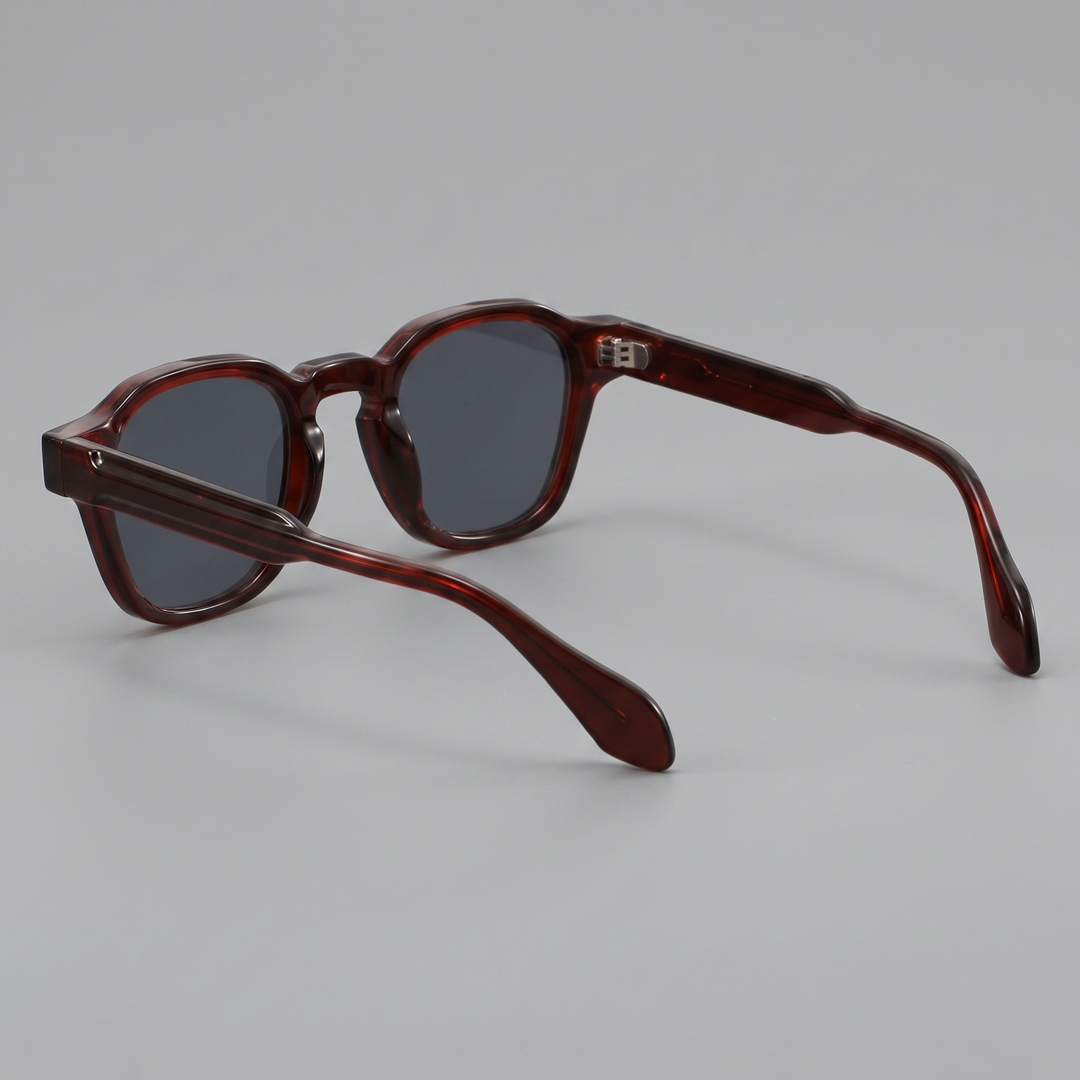 Men's Vintage Square Sunglasses with Dark Lenses