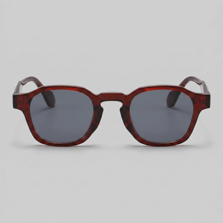 Men's Vintage Square Sunglasses with Dark Lenses
