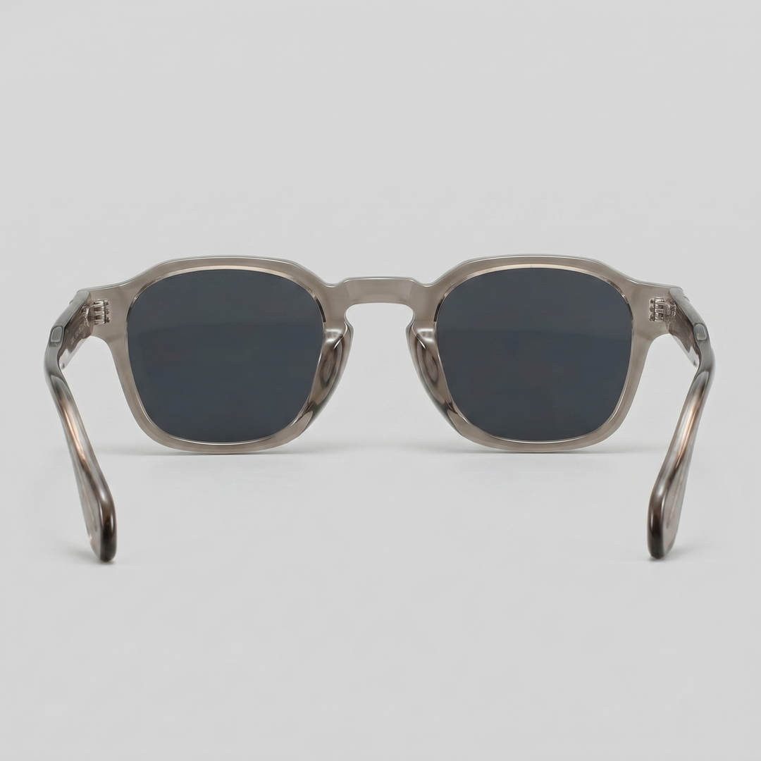 Men's Vintage Square Sunglasses with Dark Lenses