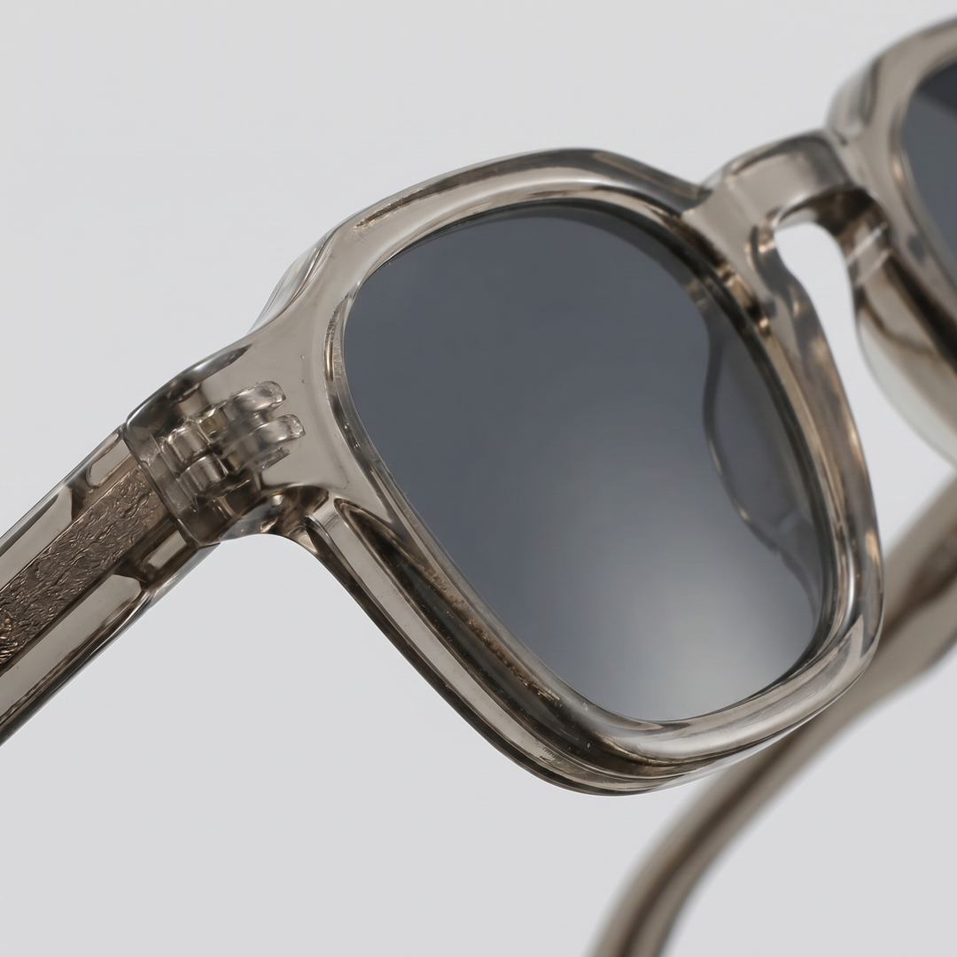 Men's Vintage Square Sunglasses with Dark Lenses