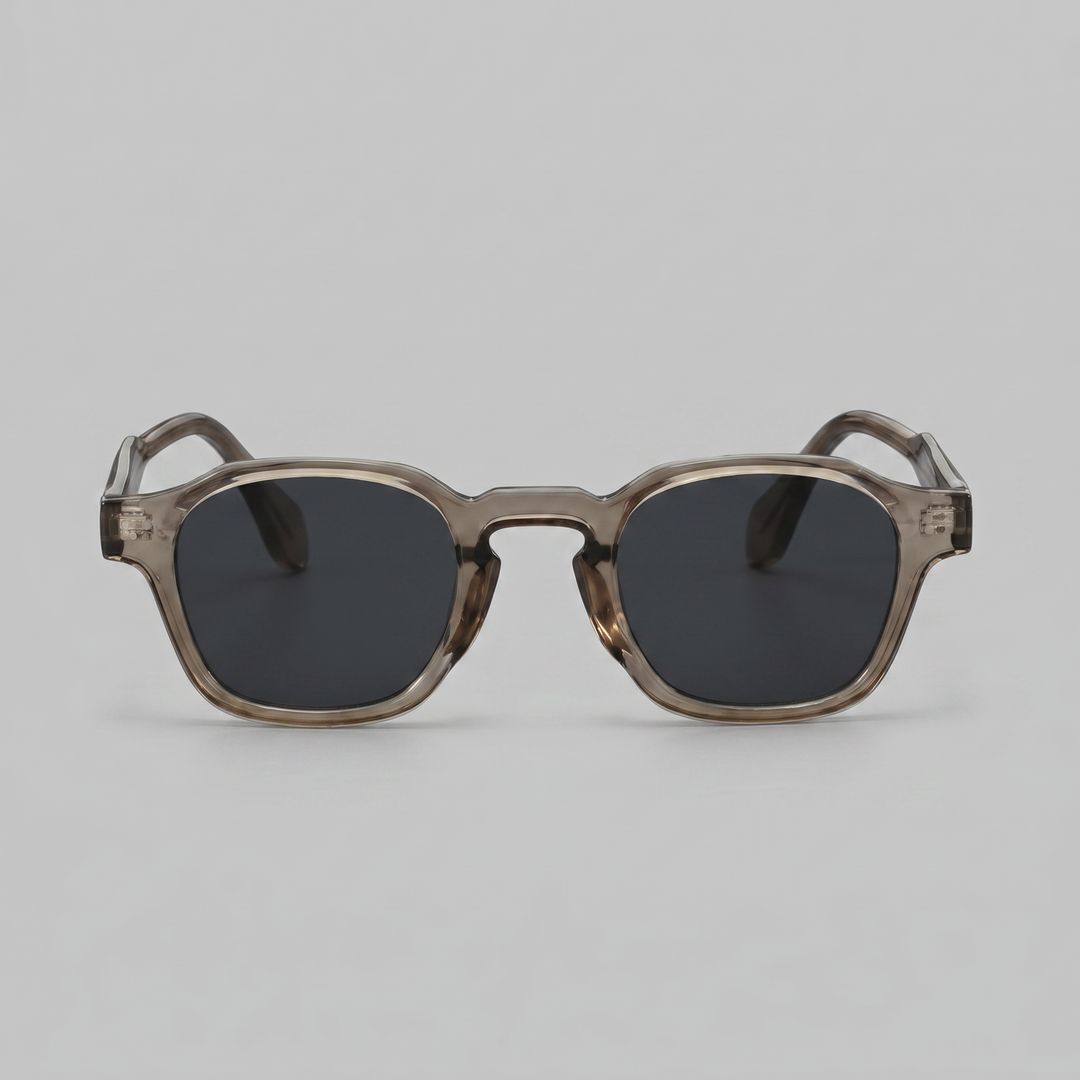 Men's Vintage Square Sunglasses with Dark Lenses