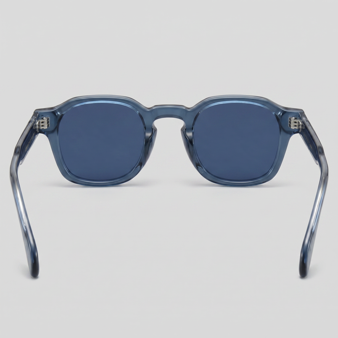 Men's Vintage Square Sunglasses with Dark Lenses