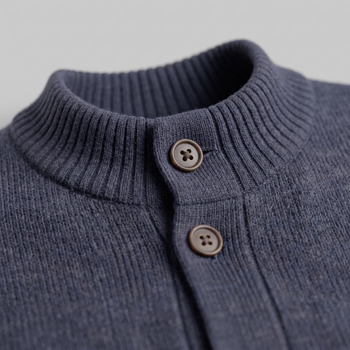 Men's Wool Button-Front Cardigan