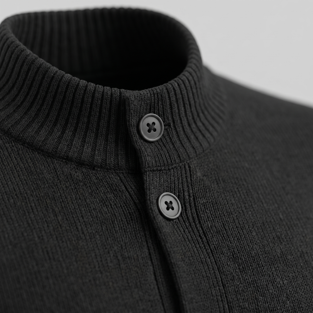 Men's Wool Button-Front Cardigan