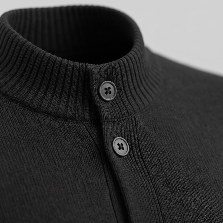 Men's Wool Button-Front Cardigan