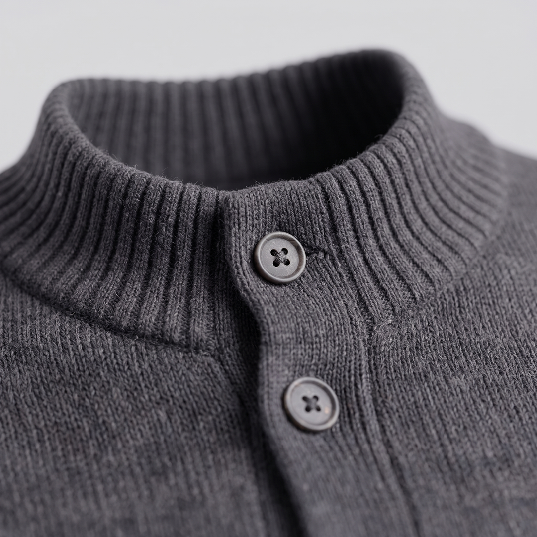 Men's Wool Button-Front Cardigan