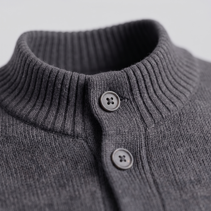 Men's Wool Button-Front Cardigan