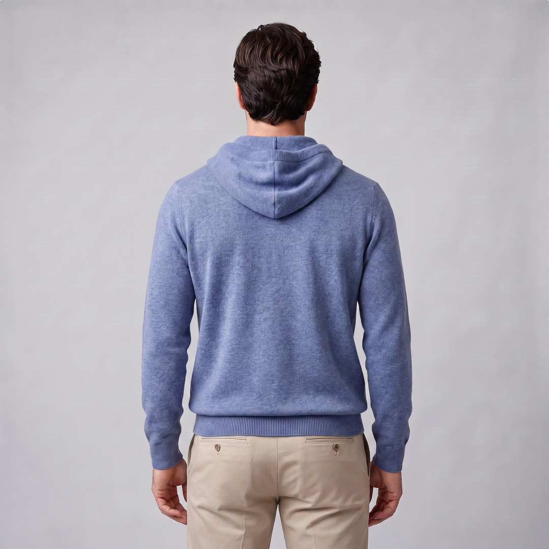 Men's Wool Knit Drawstring Hoodie