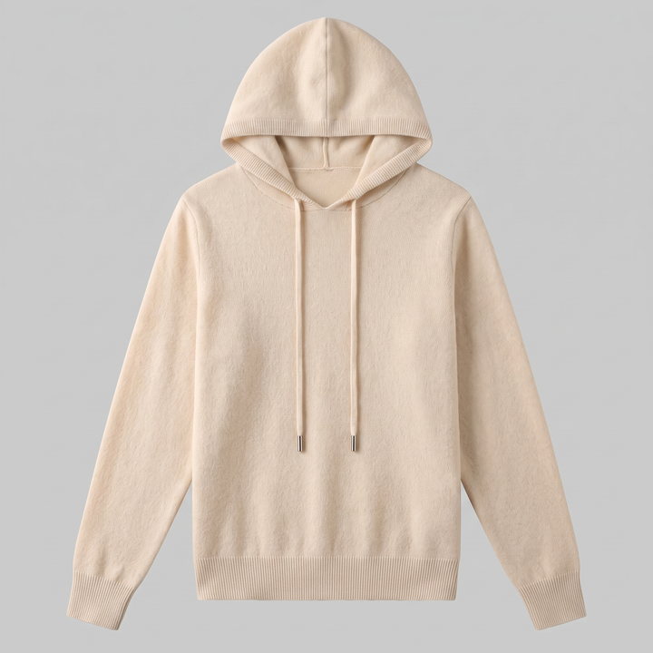Men's Wool Knit Drawstring Hoodie