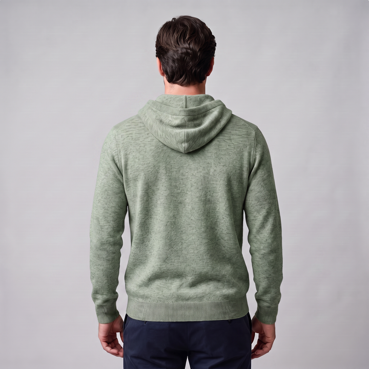 Men's Wool Knit Drawstring Hoodie