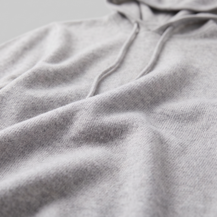 Men's Wool Knit Drawstring Hoodie
