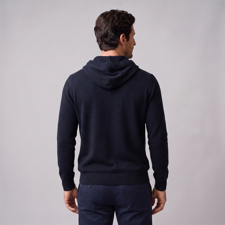 Men's Wool Knit Drawstring Hoodie