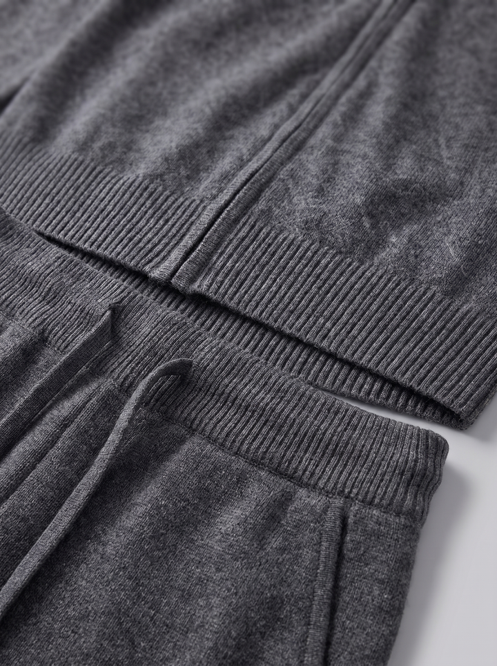 Men's Wool Knit Zip Cardigan and Trouser Co-ord Set