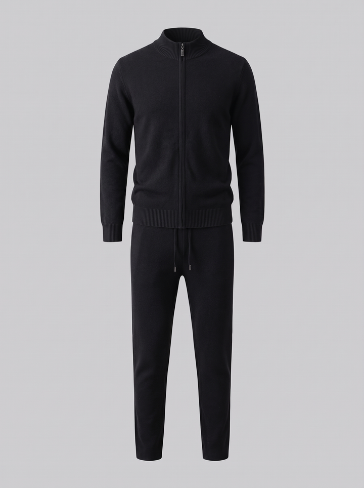 Men's Wool Knit Zip Cardigan and Trouser Co-ord Set