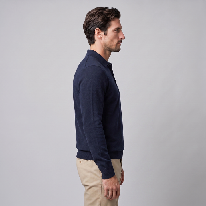 Men's Wool Polo Sweater
