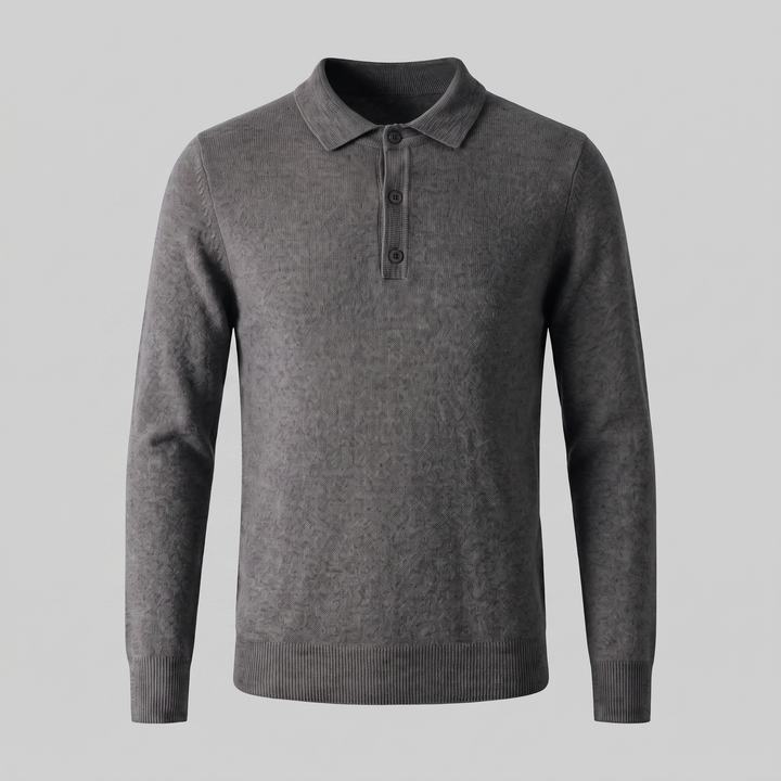Men's Wool Polo Sweater