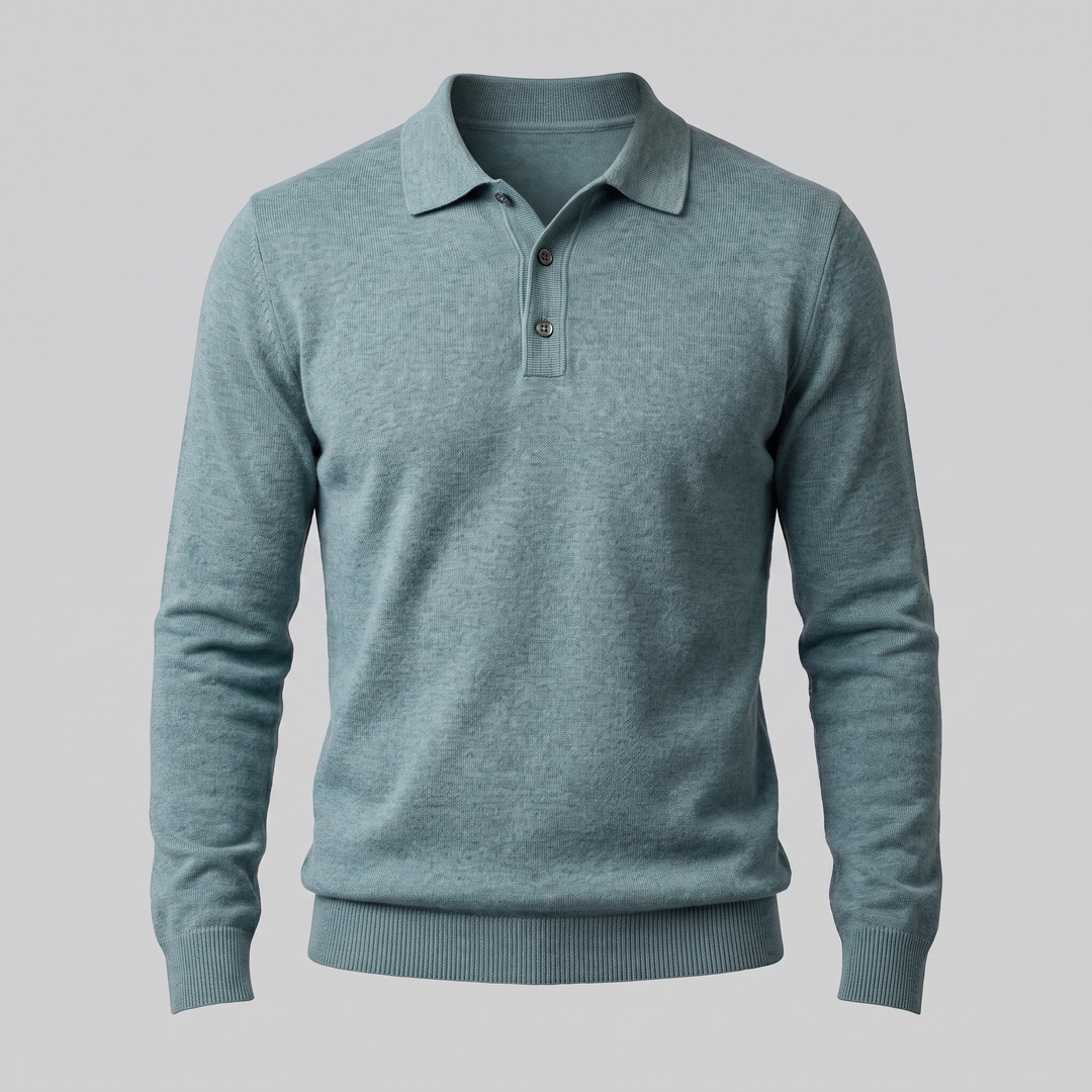 Men's Wool Polo Sweater