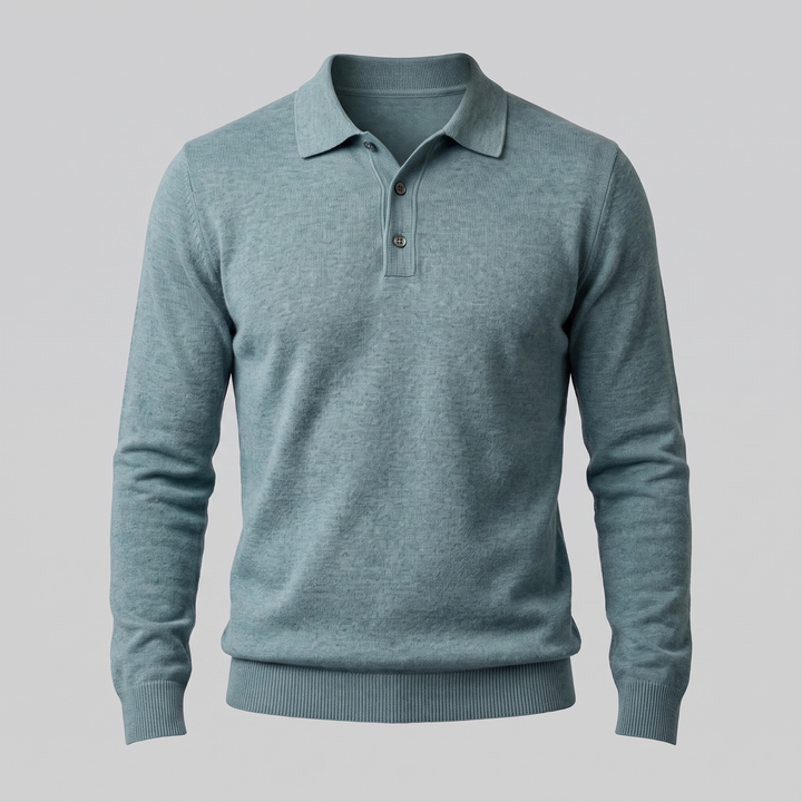 Men's Wool Polo Sweater