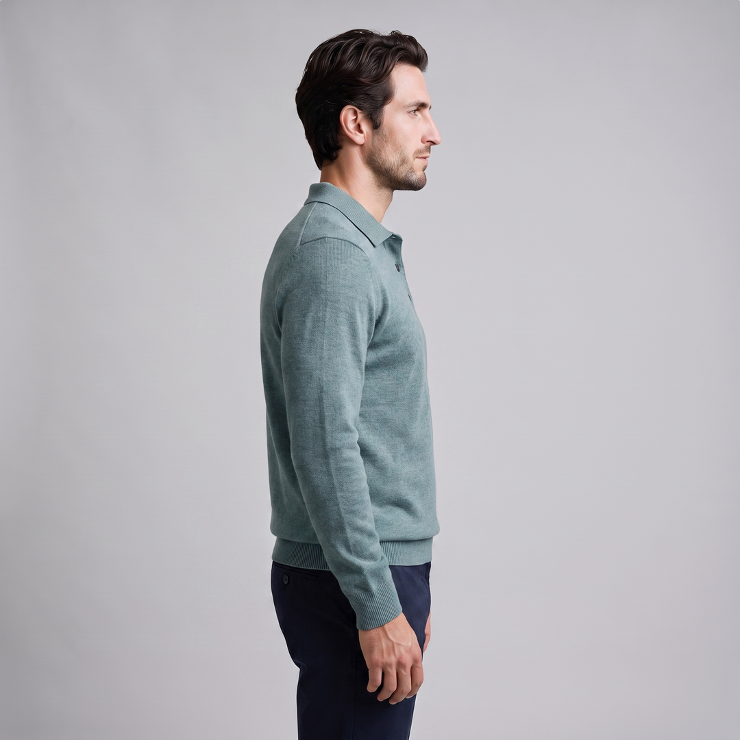 Men's Wool Polo Sweater